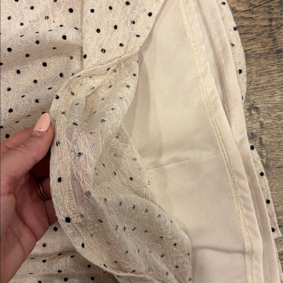 Pins & Needles Beige Mini Dress with Black Polka Dots - Picture 5 of 6